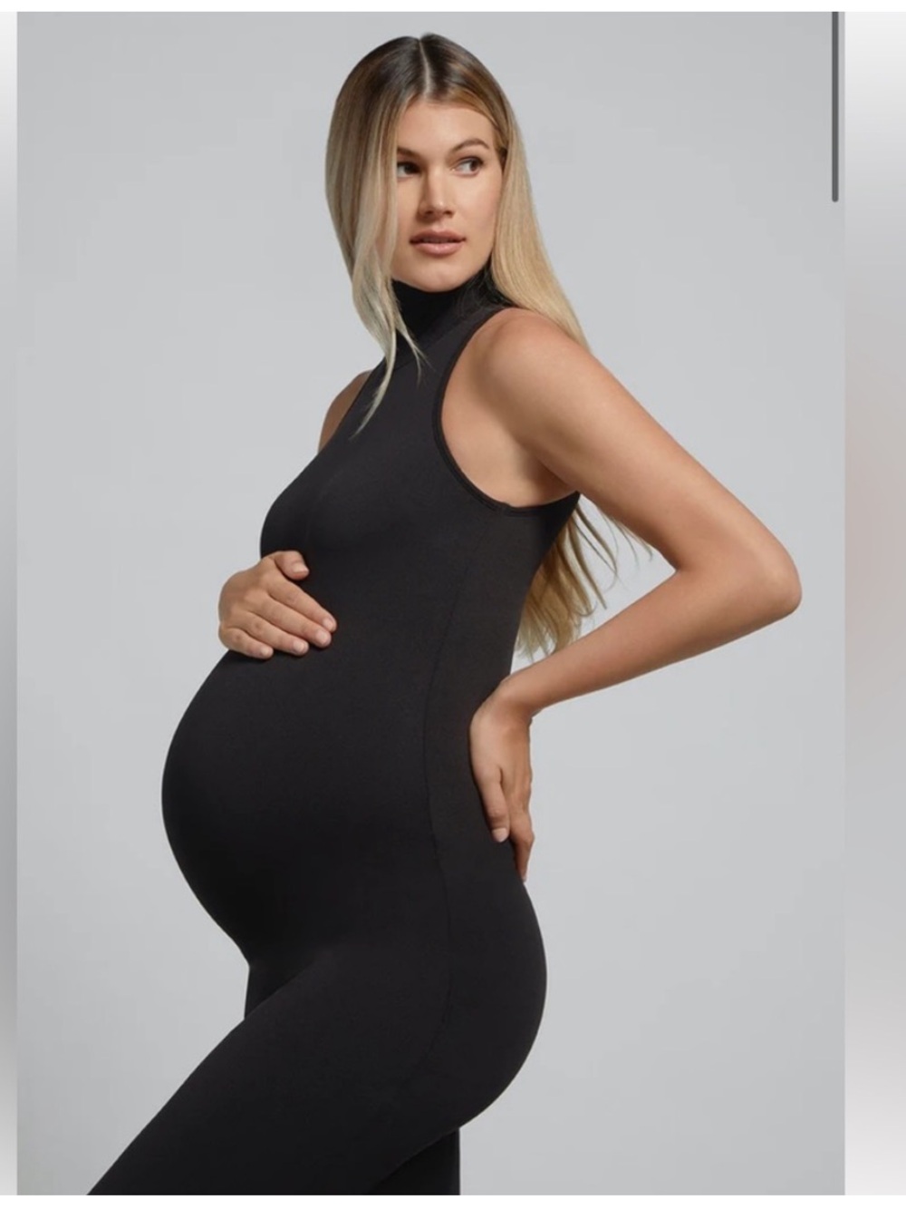 Bumpsuit Maternity Serena Dress - Black High-Neck Sleeveless Sz M